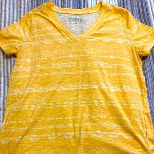 Yellow Tribal Pattern V-Neck